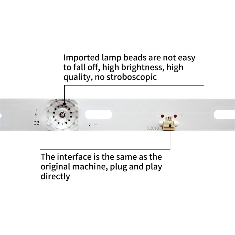 LED TV Backlight strips JS-D-JP32EU-061EC(70329) for MGTV32QKA 6LED 6V 2pcs/set