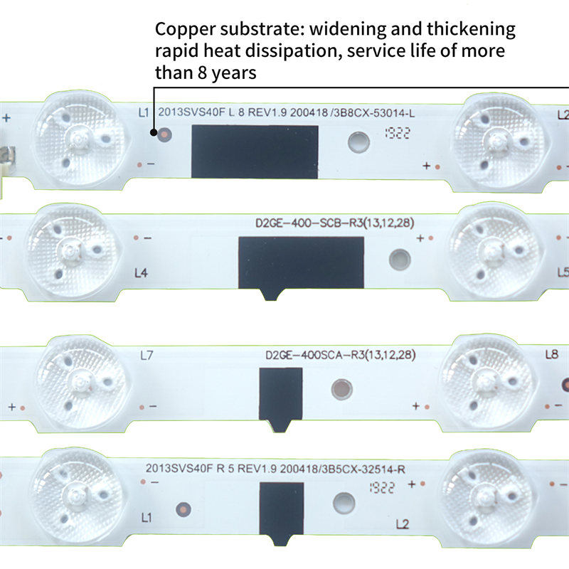 LED TV Backlight strips for 40F D2GE-400SCA/B-R3 2013SVS40F L/R 8 REV1.9 Led Strips for TV