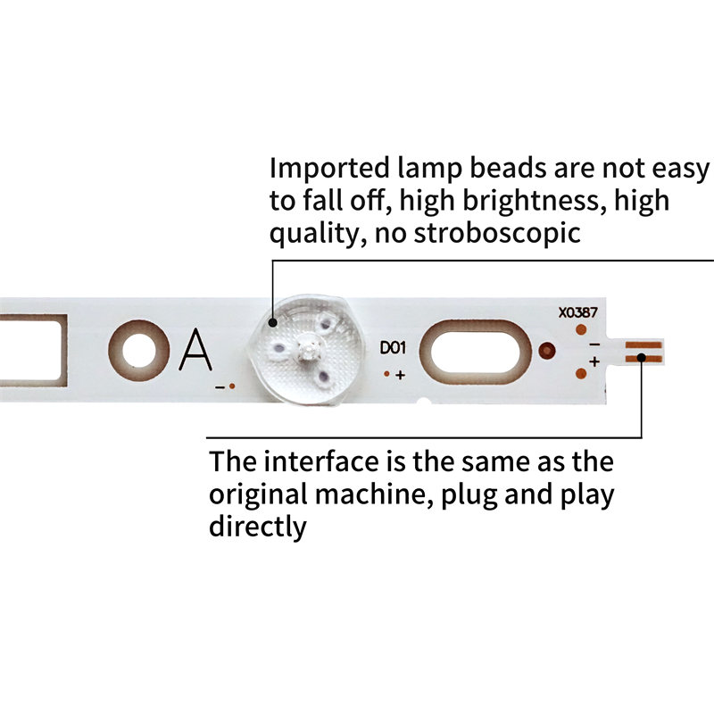 LED TV Backlight Strip 2018_DIRECT_FIJI_32V_A/B_8LEDs_REV1.2_180929 for 32inch KDL-32RD303 32R303C 32R305B 3pieces/set