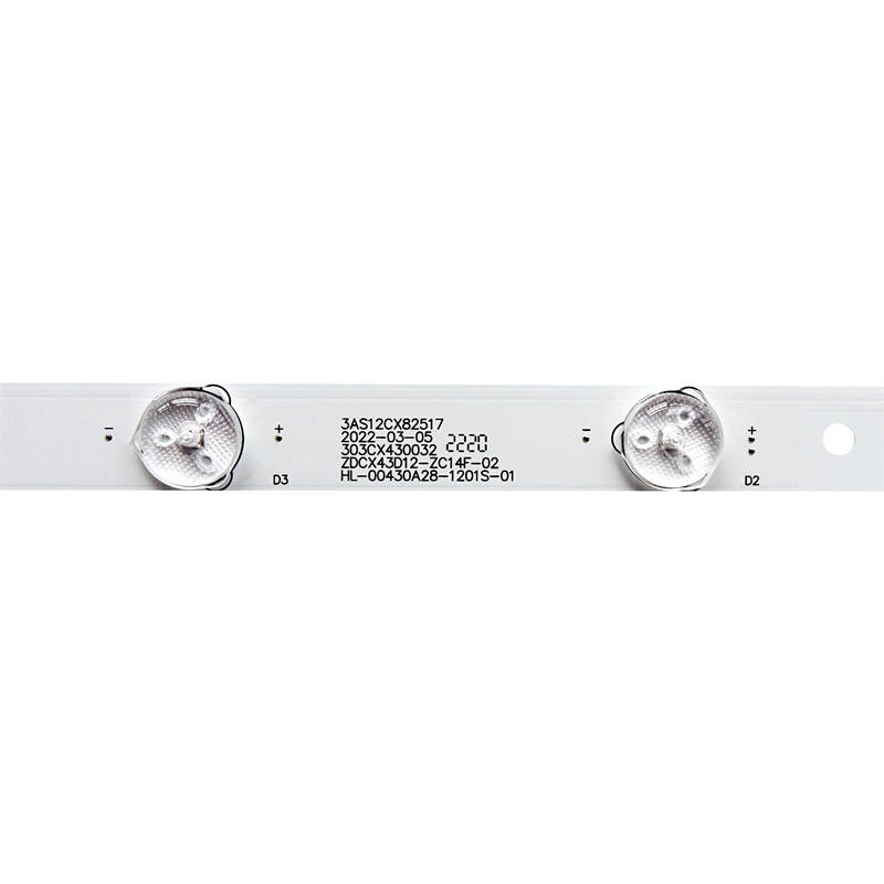 LED TV Backlight strips ZDCX43D12-ZC14F-02 HL-00430A28-1201S-01 A4 for 43 inches TV 12led 3V 4pcs/set