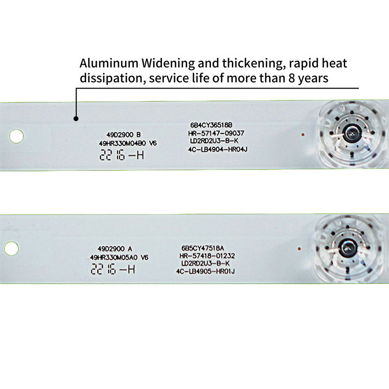 TV Backlight Strip 4C-LB4904-HR04J 4C-LB4905-HR01J49HR330M05A0 49HR330M04B0 V6 for D49A620U/630U/6330U 5+4led 6V 4pairs/set