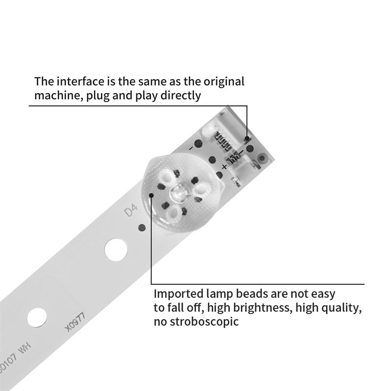 LCD TV LED Light Strip SVH420AA7-4LED-REV JLD42641330003CS-M for Hisense 4led 3V 7pcs/set TV LED LIGHT strip
