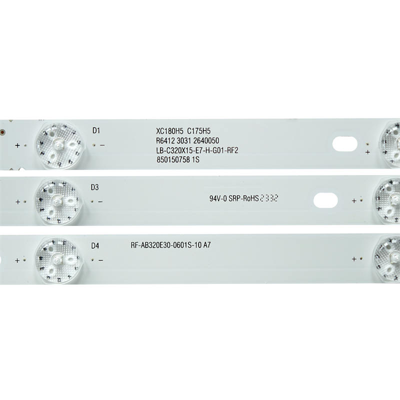 TV Backlight Strip XC180H5 C175H5 R6412 3031 2640050 LB-C320X15-E7-H-G01-RF2 8501507581S for Sanyo 32CE2220 2PCS/SET