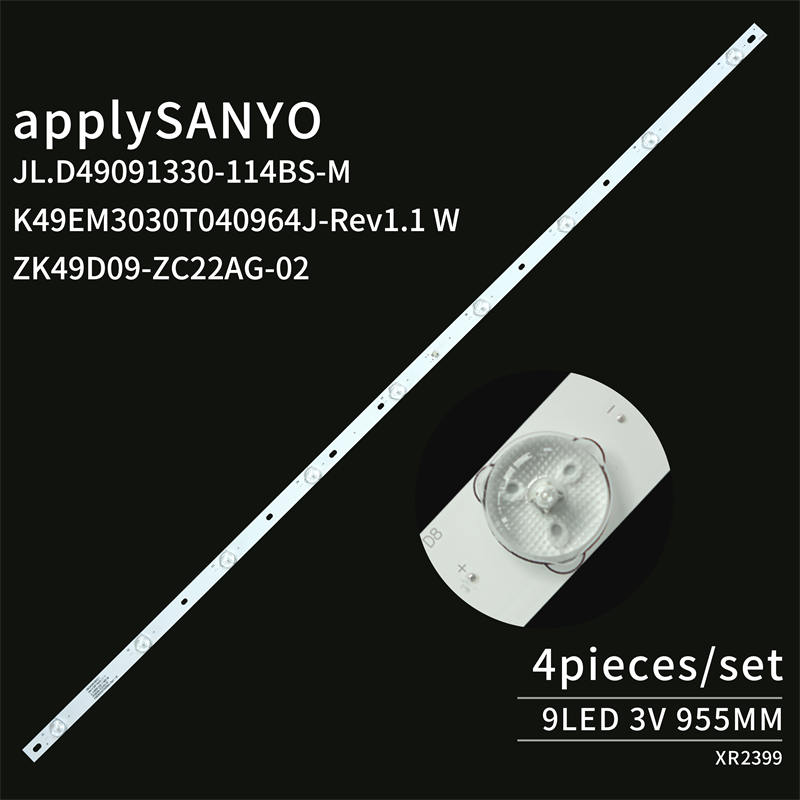 TV Backlight Strip JL.D49091330-114BS-M JL.D49091330-114BS-M TV LED Strip Lights Led Bar for Sanyo 49CE1830D3 955MM 4PCS/SET