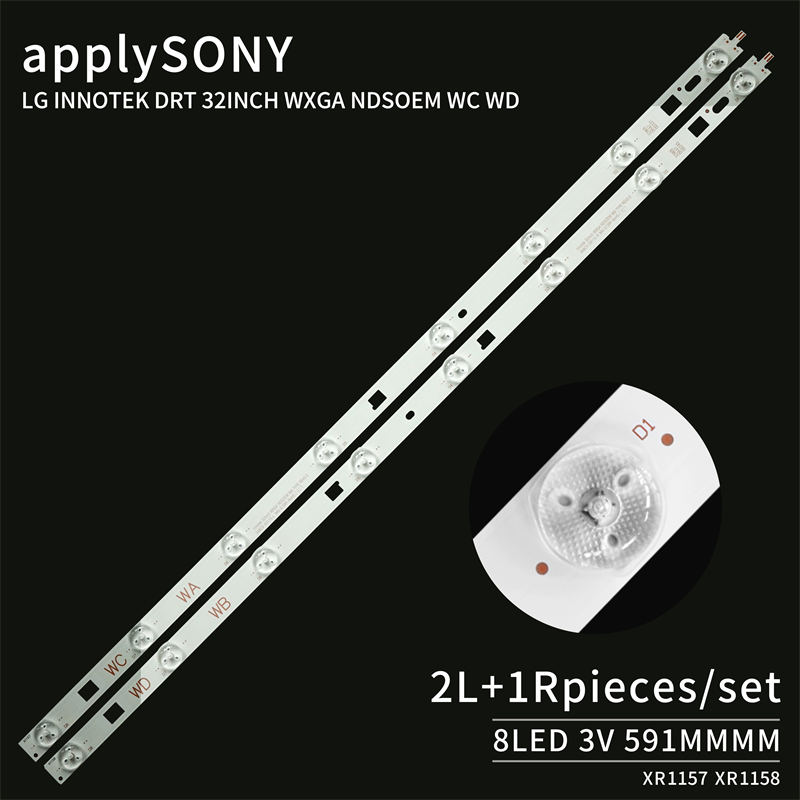 TV Backlight Strip LG lnnotek 32lnch WXGA NDSOEM WA TYPE A REV0.0 for Sony KDL-32RM5B TV backlight bar 8led 3V 2L+1R PCS/SET