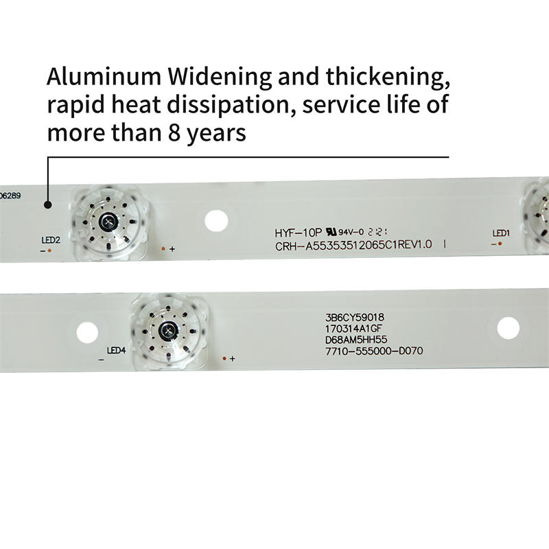 TV LED Backlight Strip CRH-A55353512065C1REV1.0 I 7710-555000-D070 Backlight Bar for Panasonic TH-55DX680C 55DX500C 12pieces/set 6LED