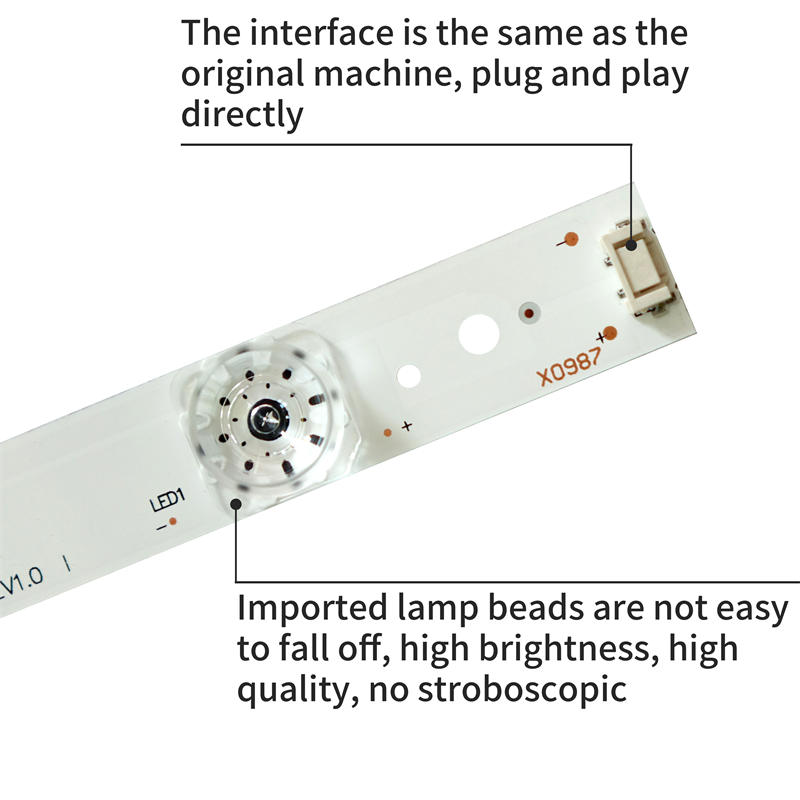 TV LED Backlight Strip CRH-A55353512065C1REV1.0 I 7710-555000-D070 Backlight Bar for Panasonic TH-55DX680C 55DX500C 12pieces/set 6LED