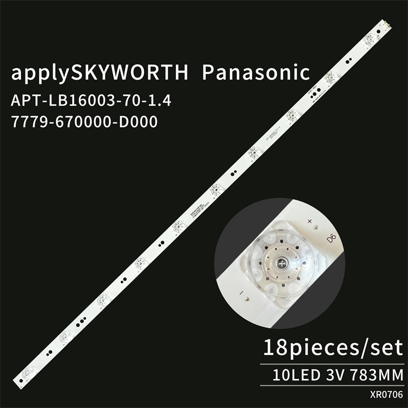TV LED Backlight APT-LB16003-70-1.4 for Panasonic TH-70DX600C TH-70DX880C 18pieces/set 10LED 3V