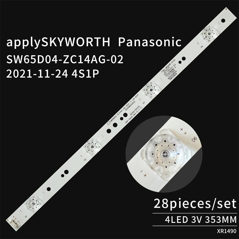 TV LED Backlight SW65D04-ZC14AG-02 2021-11-24 4S1P for Panasonic TH-65DX500C  65DX880C 4LED 3V 28pieces/set