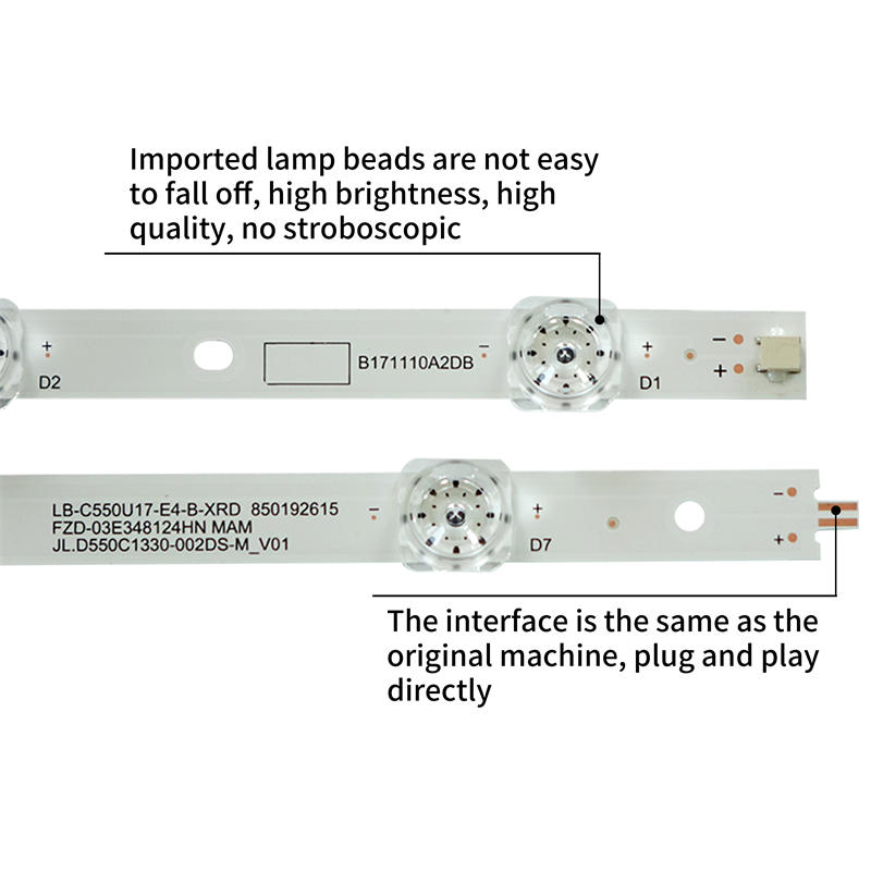 Backlight Led TV CRH-ZS55F93030120477KREV1.1 JL.D550C1330-002DS-M_V01Led Star Light for SANYO55CE850H5 4pairs/set