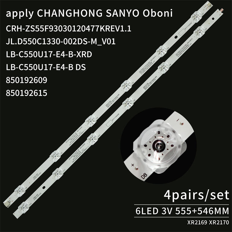 Backlight Led TV CRH-ZS55F93030120477KREV1.1 JL.D550C1330-002DS-M_V01Led Star Light for SANYO55CE850H5 4pairs/set