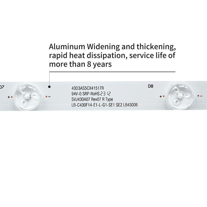 TV Backlight Strip SVJ430A07 Rev07 L Type SVJ430A07 Rev07 R Type for Sanyo 43CE2210M 43CE2210 Changhong LED43D7200I 10PCS/SET