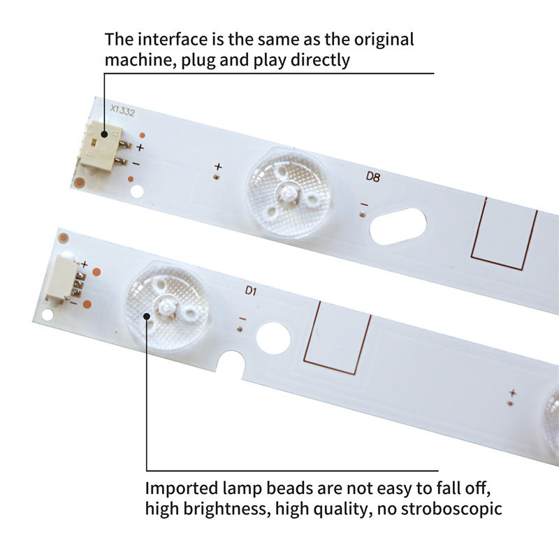 TV Backlight Strip ZDCX50D14L/R-ZC14F-02 for 50 inches Haier 7+7led 3V 5pairs/set LCD TV LED Strip Light