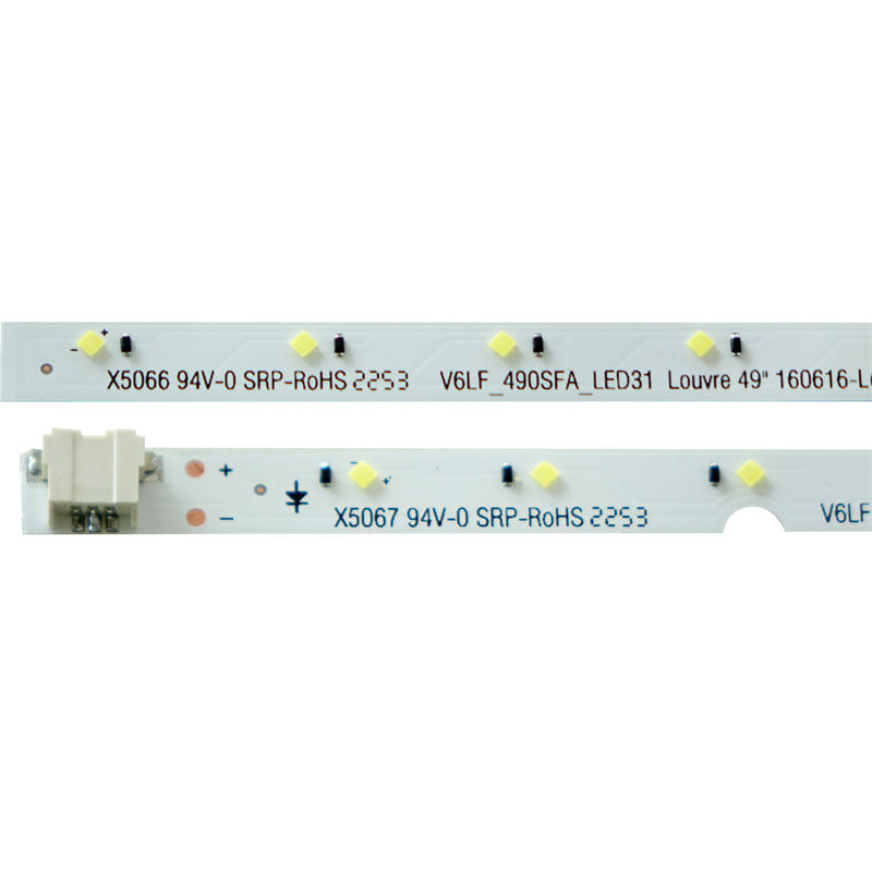LED TV Backlight strips Louvre 49 160616-R/L V6LF_490SFA_LED31 for UA49K5100AK 1pair/set 31LED