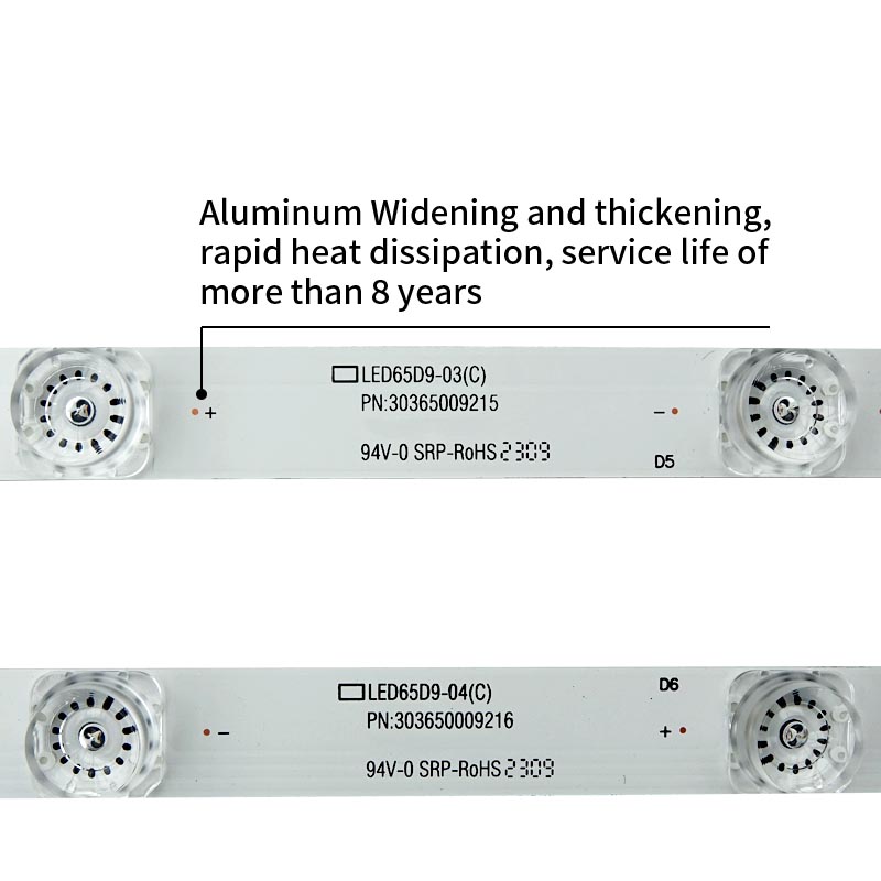 TV LED backlight strip LED65D9-03(C) LED65D9-04(C) PN:30365009215 for Haier Sanyo 9LED 3V