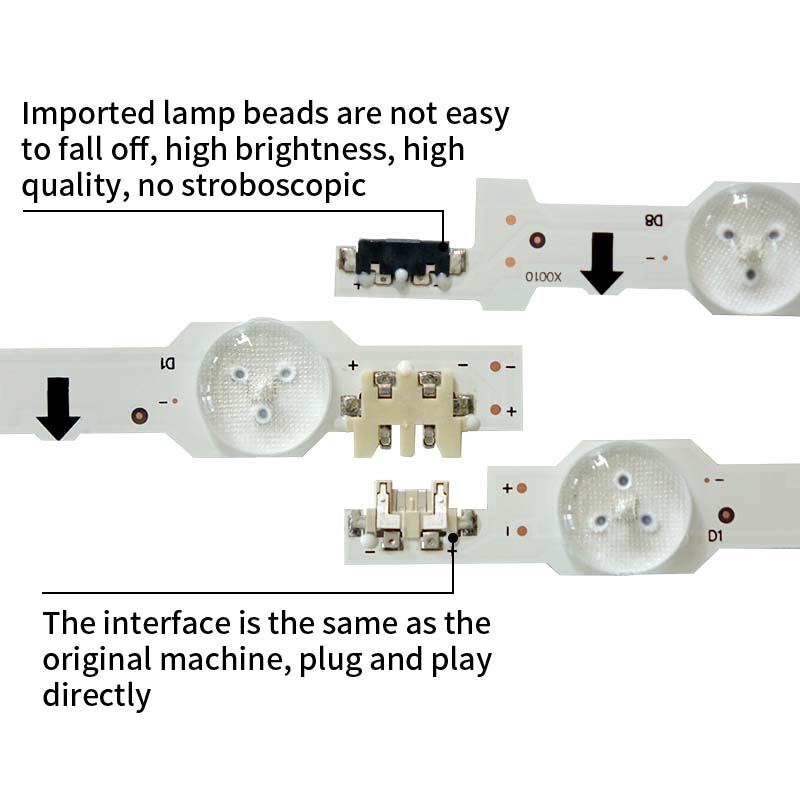 LED TV Backlight strips D2GE-500DCA-R3 2014SVS-UHD-50-3228-L08-REV1.1-140224 LM41-00088Z for UA50F5500AR