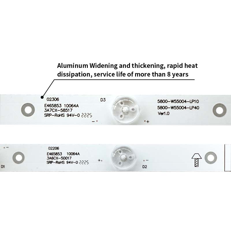 LED TV Backlight strips 5800-W55004-RP10 5800-W55004-RP40 for 55V5 55V6 K55 K55J 6+6 pcs/set