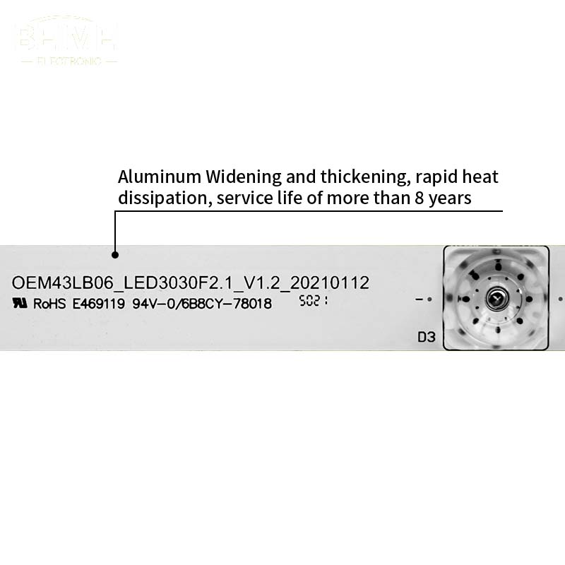 LED TV Backlight Strips 4C-LB4308-ZM02J 43HR330M08A2 OEM43LB06_LED3030F2.1 for D43A810 43S4900