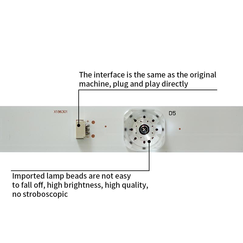 LED TV Backlight strips JL.D43081330-004BS-M 0DM-43D1800-3X8-3030-REV.V1 for 43L1600C 43L26CMC TH-43EX400G