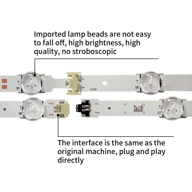 LED TV Backlight strips V5DF-480DCA-R2 LM41-00106R BN96-34785A for UE48J6500AU UE48J6300AK
