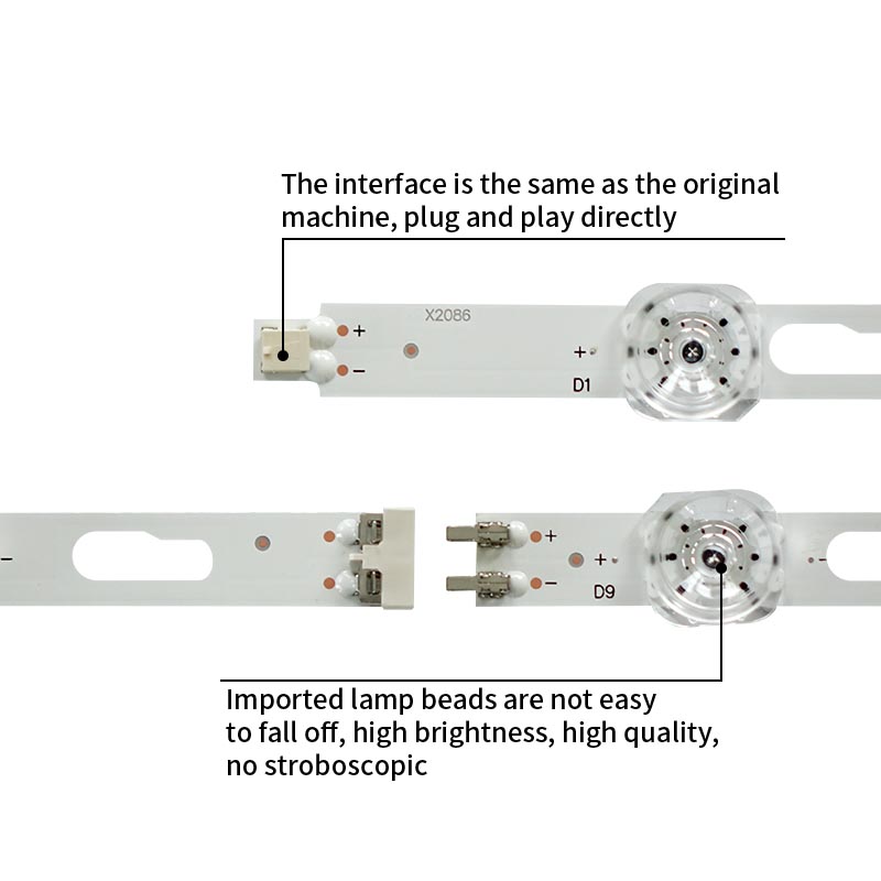 LED TV Backlight strips LM41-00897A/915A/00898A/916A for UN75TU7000F UE75TU7100