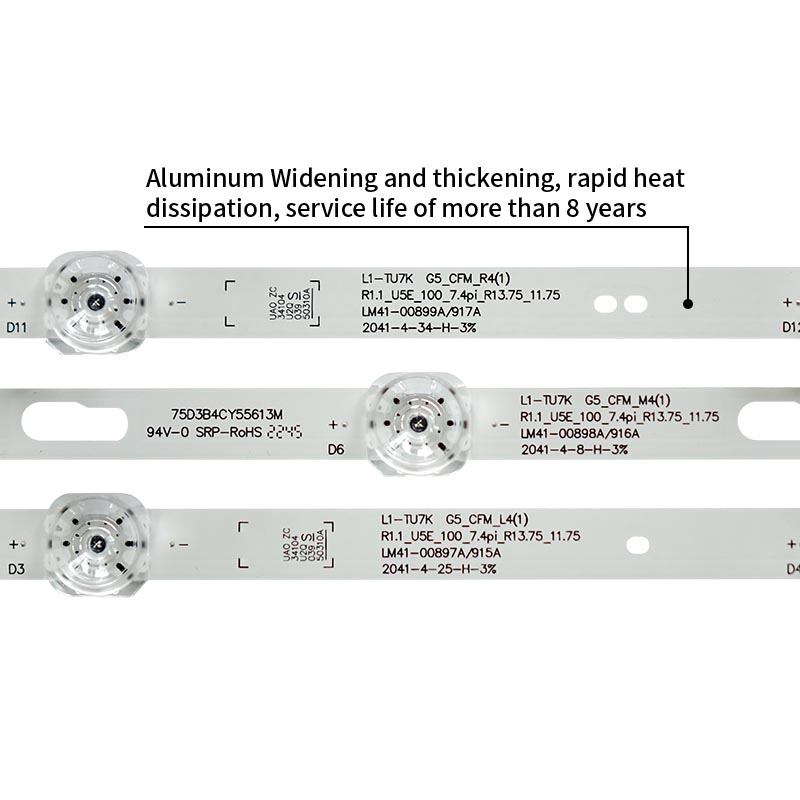 LED TV Backlight strips LM41-00897A/915A/00898A/916A for UN75TU7000F UE75TU7100