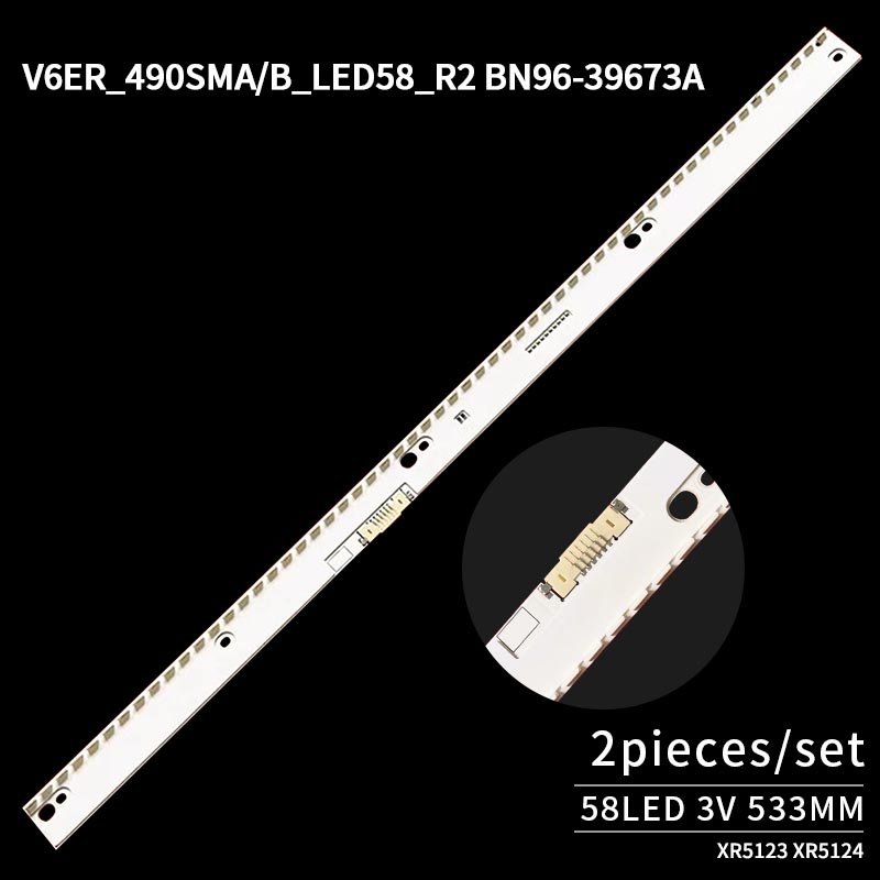 LED TV Backlight strips V6ER_490SMA/B_58LED_R2 BN96-39673A for UN49MU6400 UE49KU6400