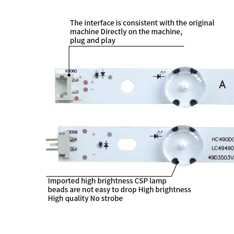 LED TV Backlight strips E-WIC0P-49inch-UHD/FHD-REV05-A/B-150514 15.5Y 49inch_UHD A type for 49LF5100-CA