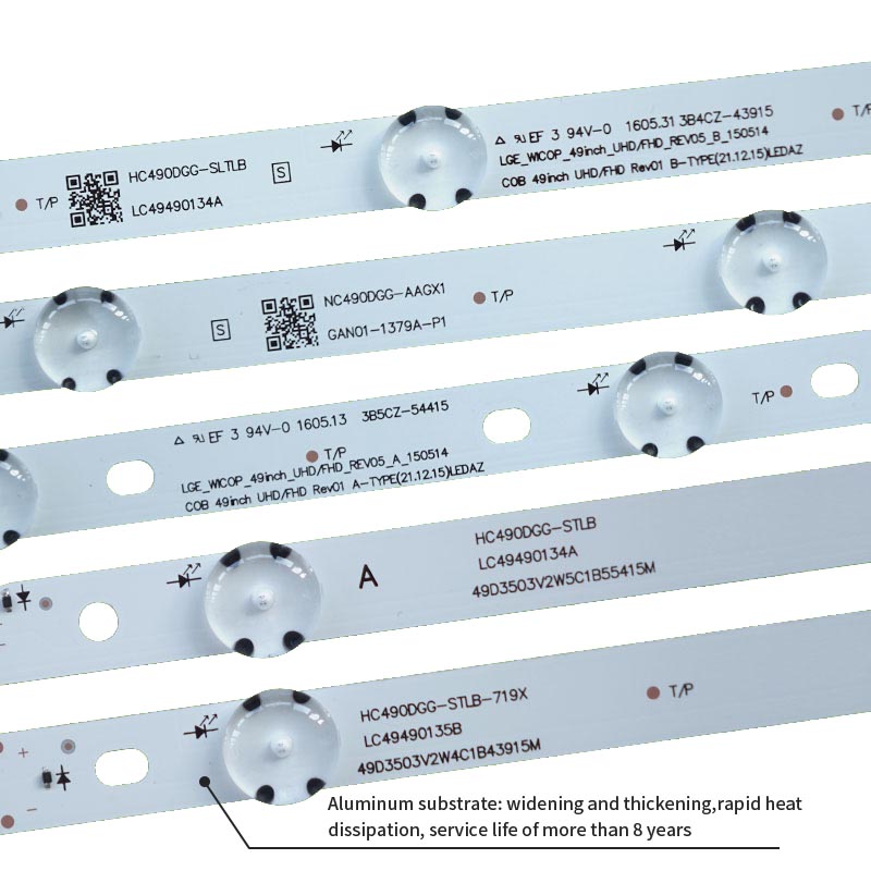 LED TV Backlight strips E-WIC0P-49inch-UHD/FHD-REV05-A/B-150514 15.5Y 49inch_UHD A type for 49LF5100-CA