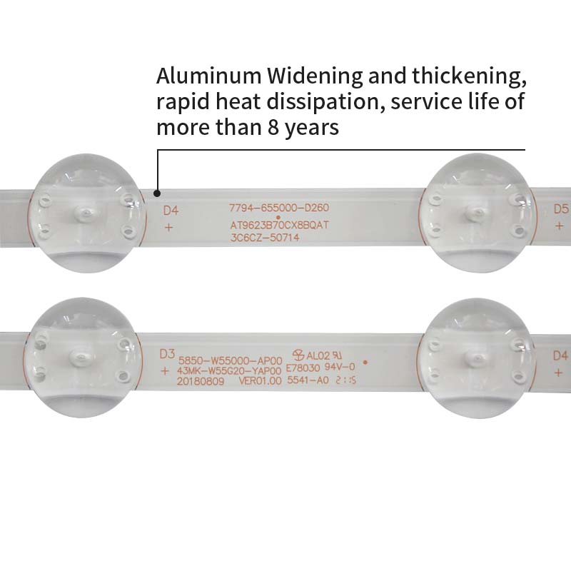 LED TV Backlight Strips 5850-W55000-AP00 43MK-W55G20-YAP00 7794-655000-D260 for 55M9 55G20 55G30 55V20 55U5