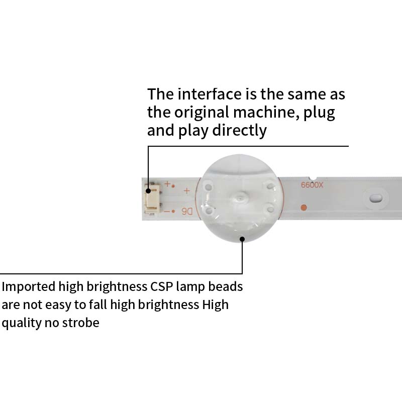 LED TV Backlight Strips 5850-W55000-AP00 43MK-W55G20-YAP00 7794-655000-D260 for 55M9 55G20 55G30 55V20 55U5