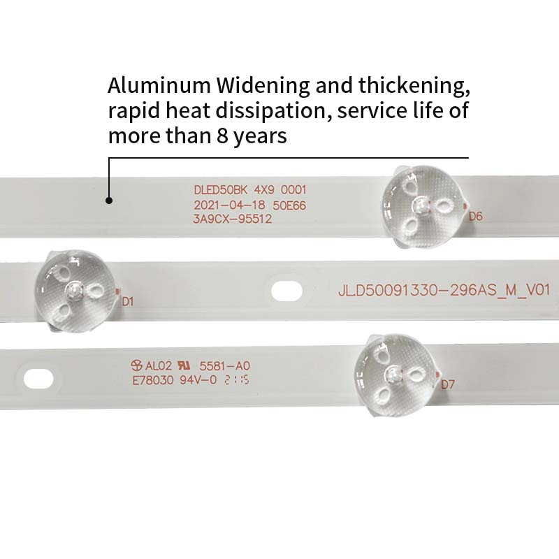 LED TV Backlight Strips DLED50BK 4X9 0001 JL.D50091330-296AS-M-V01 for PTV-50VU4 50C4