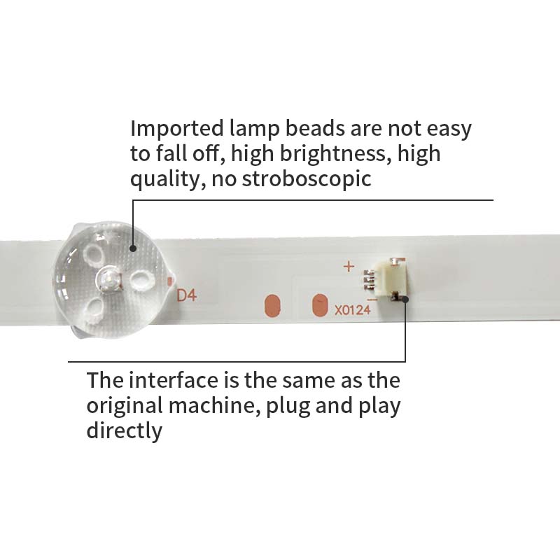 LED TV Backlight Strips DLED50BK 4X9 0001 JL.D50091330-296AS-M-V01 for PTV-50VU4 50C4