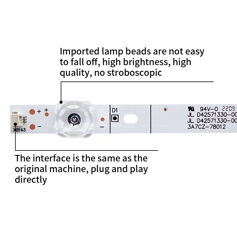 LED TV Backlight strips JL.D42571330-003BS-M DS-M-V02 for HZ43E30D HZ43H35A