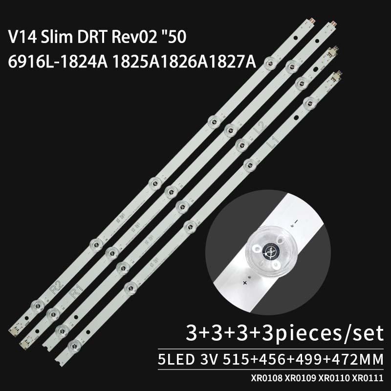 LED TV Backlight strips 6916L-1827A 50 V14 SLIM DRT REV0.2 R2 for TX-50AS740 TX-50AS650