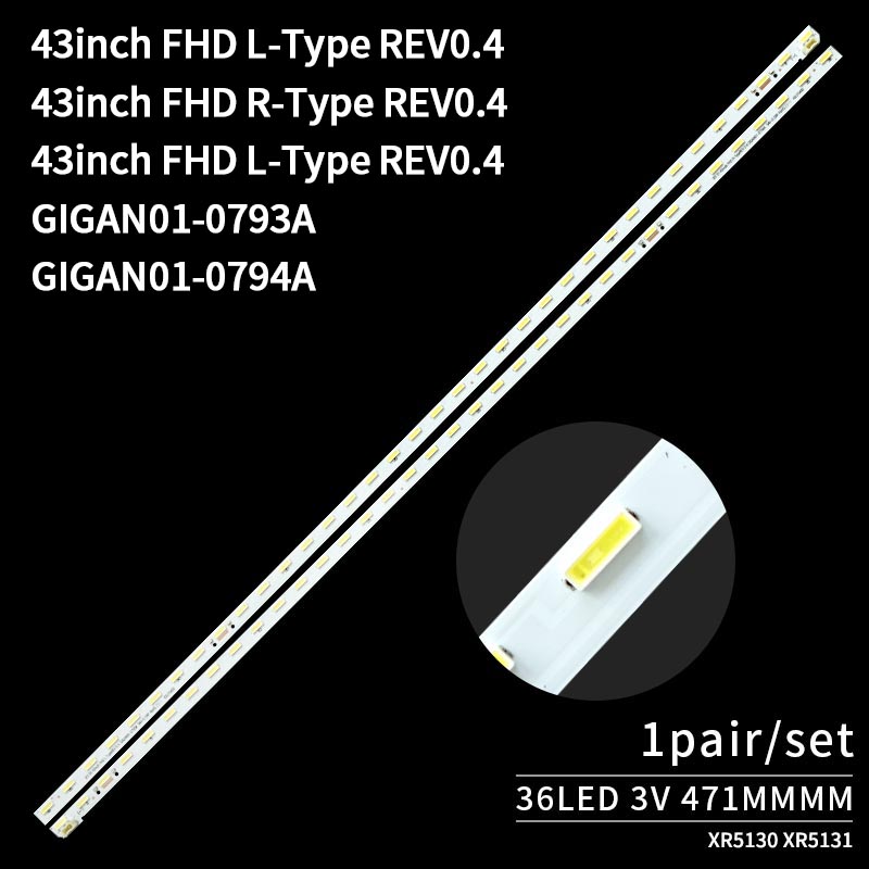 LED TV Backlight strips GIGAN01-0793A 43inch FHD L-TypeREV 0.4 MAK63207801 for 43LF5900-CA 43LF6350