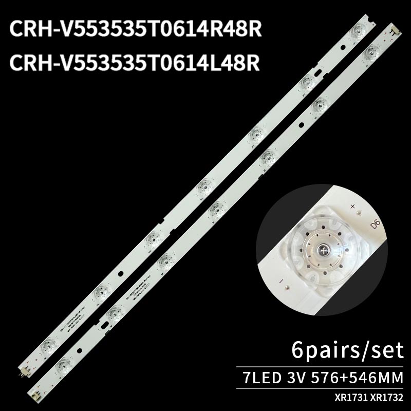 LED TV Backlight strips CRH-V553535T0614R48R-REV1.42C for LU55K5000 U55H7
