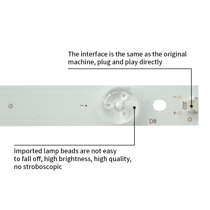 LED TV Backlight strips SJ.HZ.D6500402-2835AS-F D650S01-4222-MZ1003 for AWX65166 TH-65AX600C