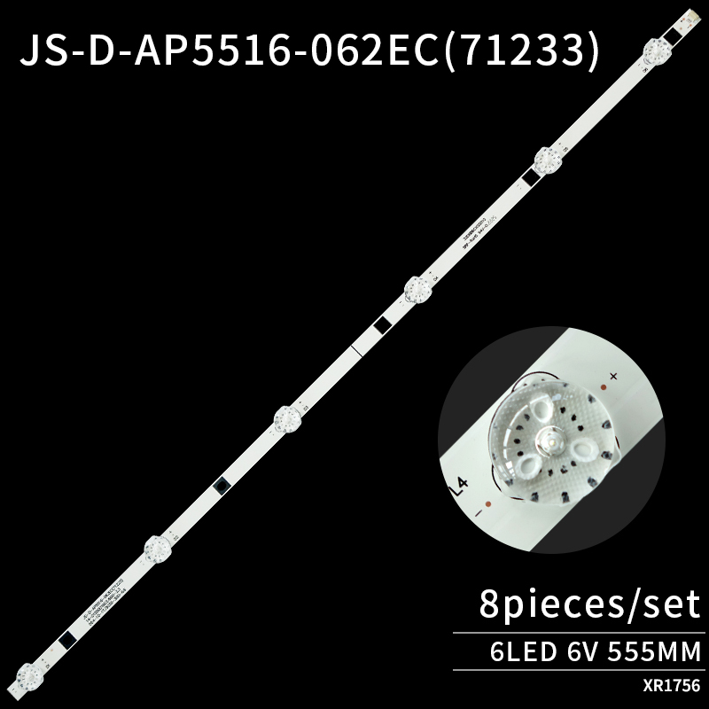 LED TV Backlight strips JS-D-AP5516-062EC(71223) 14-01550D1603/600-3.3 554-10-1T/3030-300-6.6 for 55UH16AWS LY550-DH01