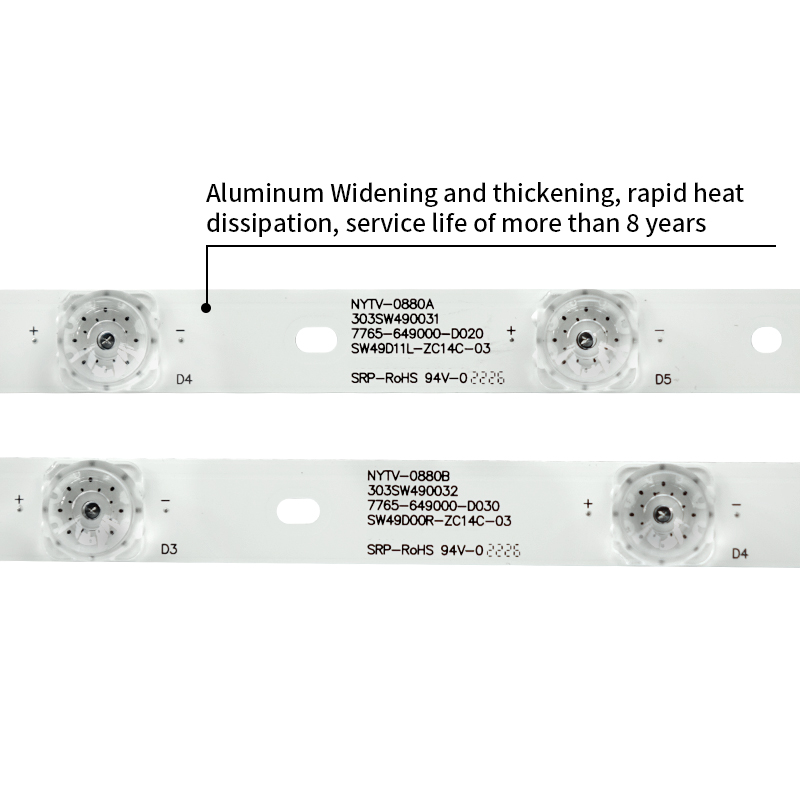 LED TV Backlight strips SW49D11L-ZC14C-03 7765-649000-D020 303SW490031 NYTV-0880A for 49E660D