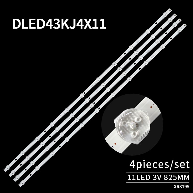 LED TV Backlight strips DLED43KJ4X11 0004 for 43XK532 11led 3v 825mm 4pcs/set