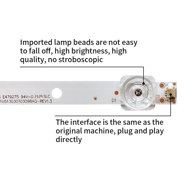 LED TV Backlight strips CRH-BX43V1U513030T03098AQ-REV1.3 for 43R7F H43B7300 43H6590F