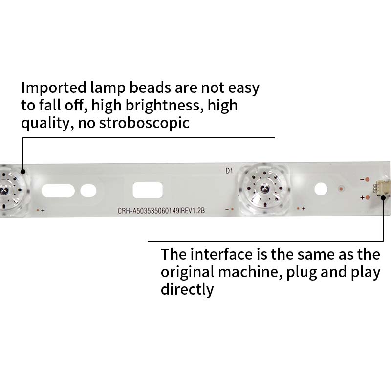 LED TV Backlight strips SW50D06A-ZC14CG-02 CRH-A503535060149REV1.2B 7710-650000-D000 for TF-LED50S13T2 50C2S K50 K50J