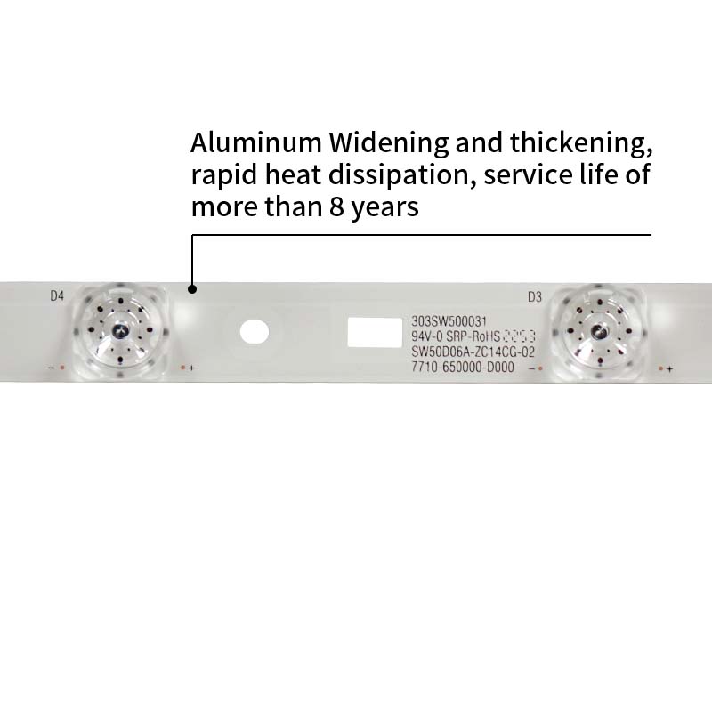 LED TV Backlight strips SW50D06A-ZC14CG-02 CRH-A503535060149REV1.2B 7710-650000-D000 for TF-LED50S13T2 50C2S K50 K50J