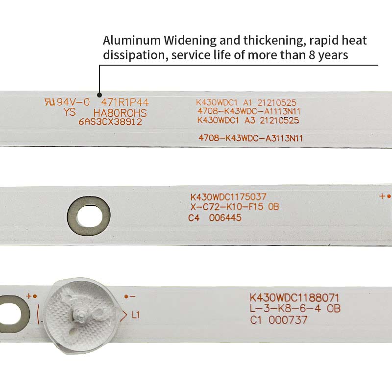LED TV Backlight strips 4708-K43WDC-A1113N11 K430WDC1 A1 21210525 for LE43M3570/60 LE43M3579