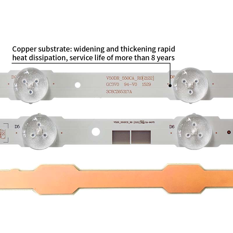 LED TV Backlight strips V5DR_550SCB_R0 BN96-38481A for CY-TJ055HGEV2V CY-TJ055HGEV1V UE55JU6872U UE55JU6850U UE55JS7200