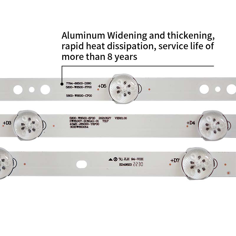 LED TV Backlight strips 5800-W6500-8P00 SW65D07-ZC62AG-01 7794-66500-D360 43MK-J65000-Y8P00 303SW650054 for 65E33A 65K5CD 65M4