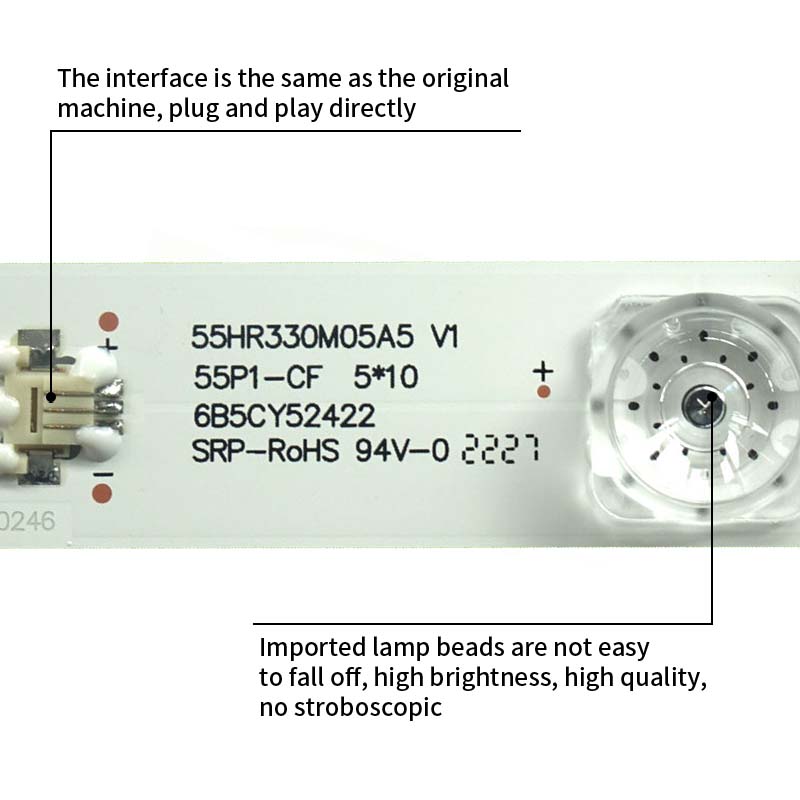 LED TV Backlight strips 4C-LB5505-HR01 55HR330M05A5 V1 for D55A9C 55P1-CUD