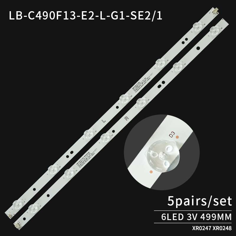 LED TV Backlight strips SVJ490A06 LB-C490F13-E2-L-G1-SE1 for LED49C1000N 49D1000/C1000
