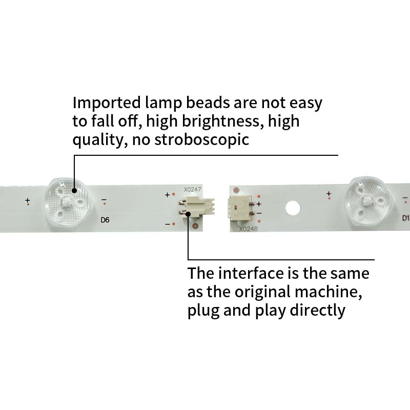 LED TV Backlight strips SVJ490A06 LB-C490F13-E2-L-G1-SE1 for LED49C1000N 49D1000/C1000